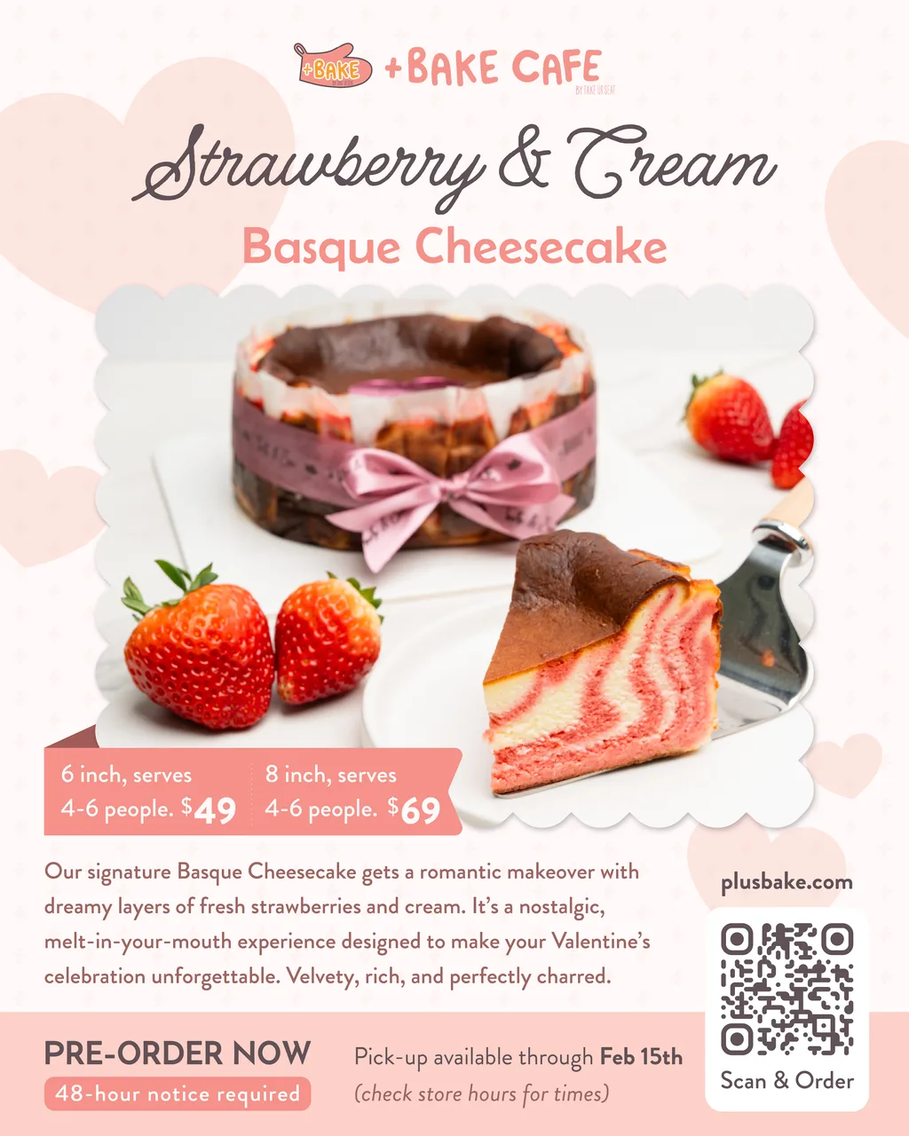 +Bake Café Valentine's campaign poster
