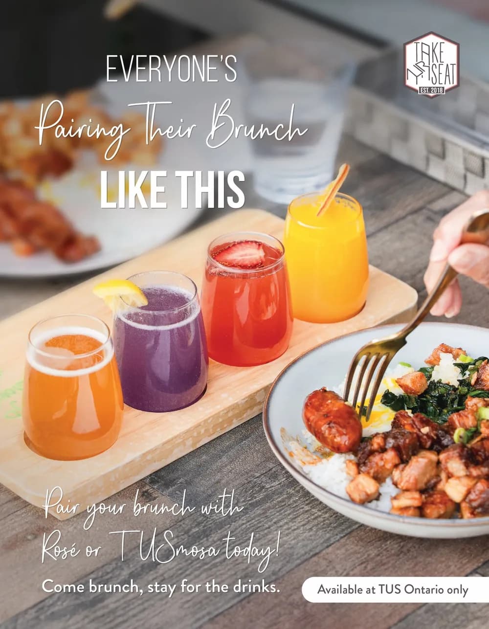 Take Ur Seat brunch campaign creative